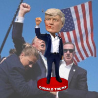 Trump 2024 Keep Fighting Action Figure Collectible Bobblehead Model Xmas Gifts